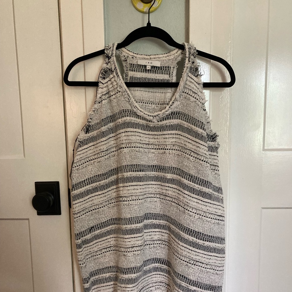 Iro woven racerback tunic dress 0/XS